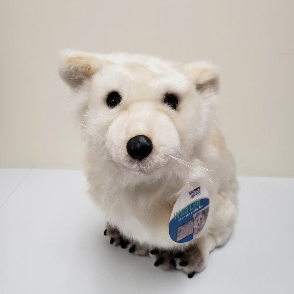 Discovery Channel Wild Life Akur the Arctic Fox Realistic Large Animal Plush - Picture 2 of 10
